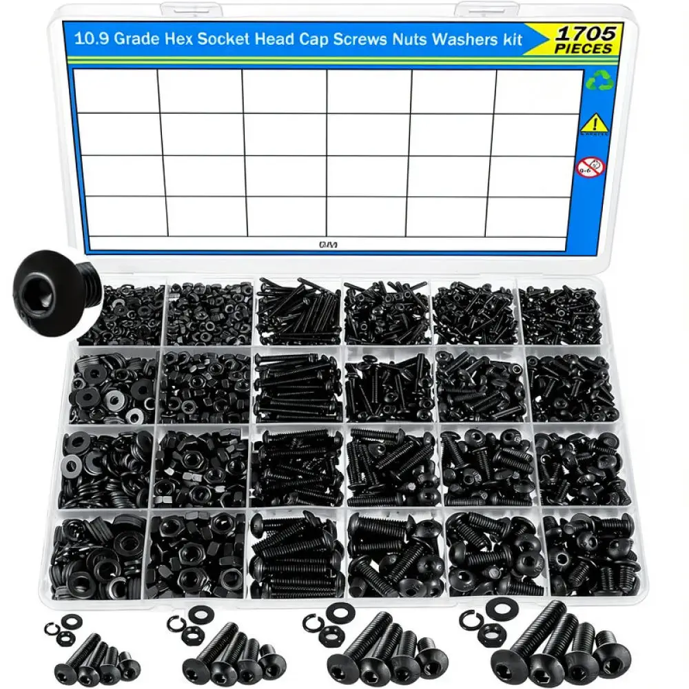 ensemble-de-boulons-et-d’ecrous-a-tete-hexagonale-en-acier-allie-de-haute-precision-pour-les-outils-d’assemblage-et-de-reparation-technique