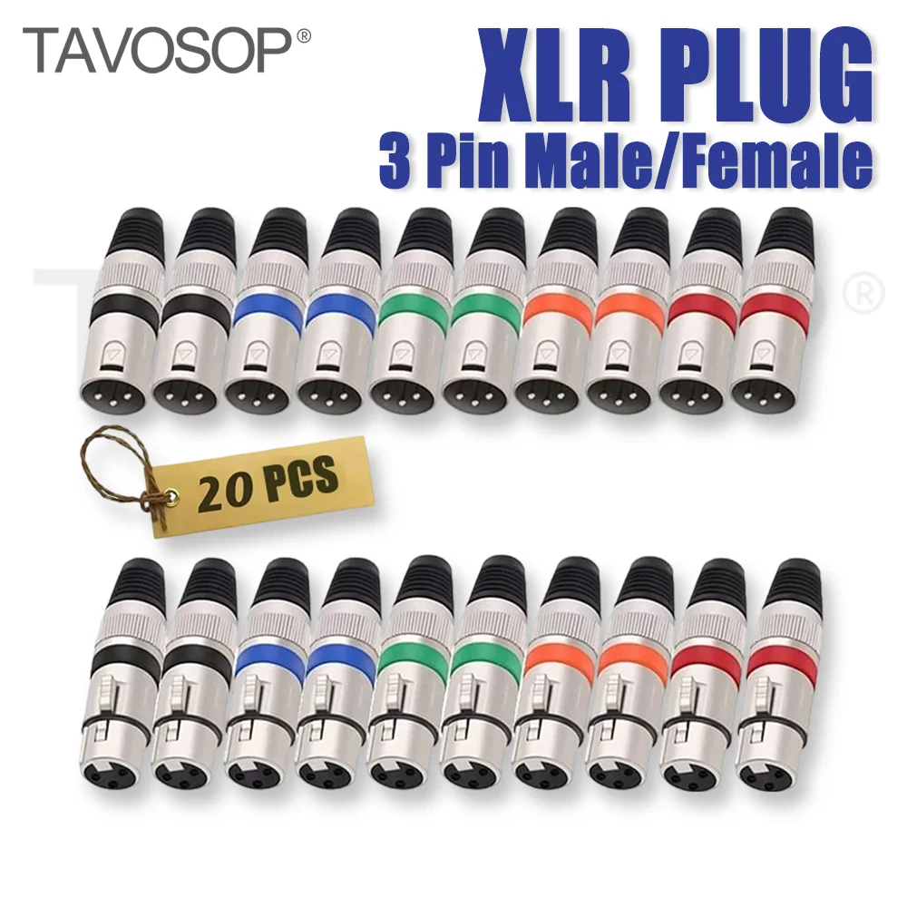 20 Pcs Xlr Cable Co…