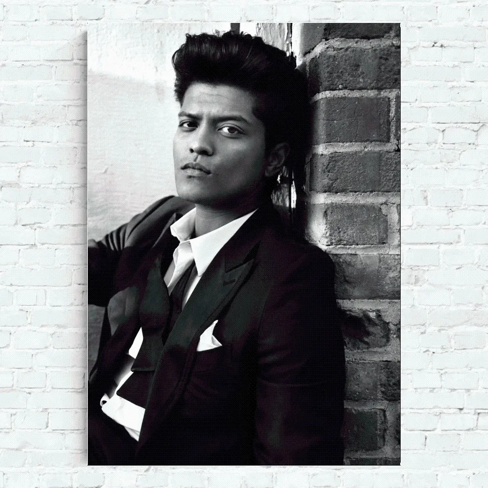 Singer Bruno Mars Poster Home Office Wall Bedroom Living Room Kitchen Decoration Painting
