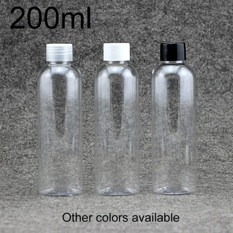 200ml Plastic Refillable Bottle 200g Cosmetic Toners Water Packaging Shower Gel Shampoo Lotion Cream Container Brown Blue