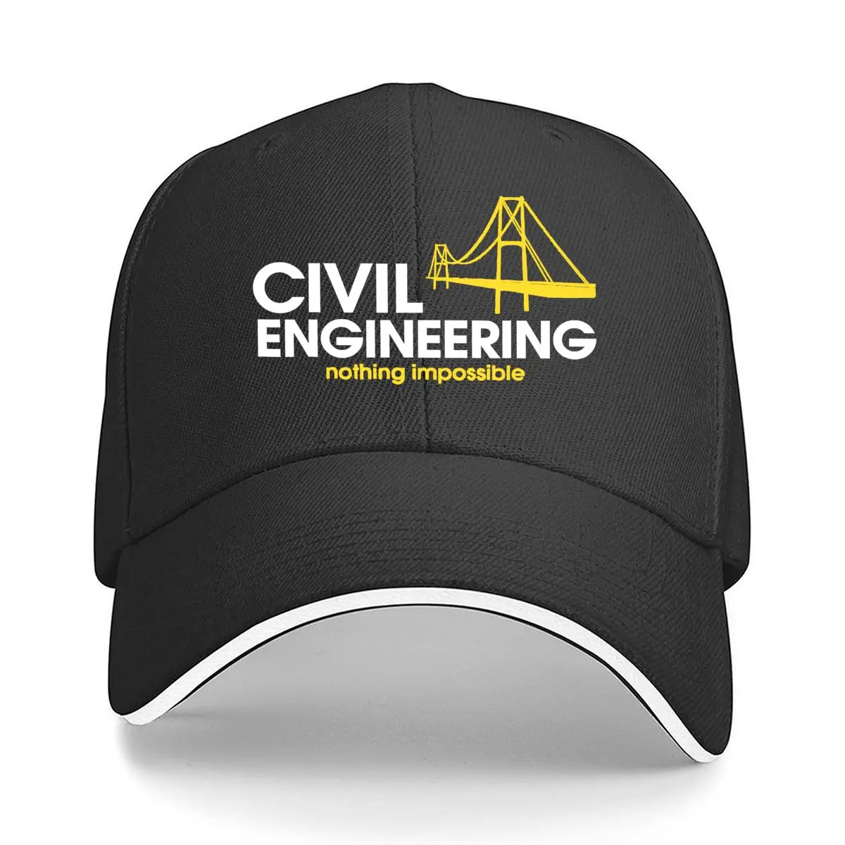 

Civil Engineering Bold Text Job Fun Art Sandwich Baseball Cap