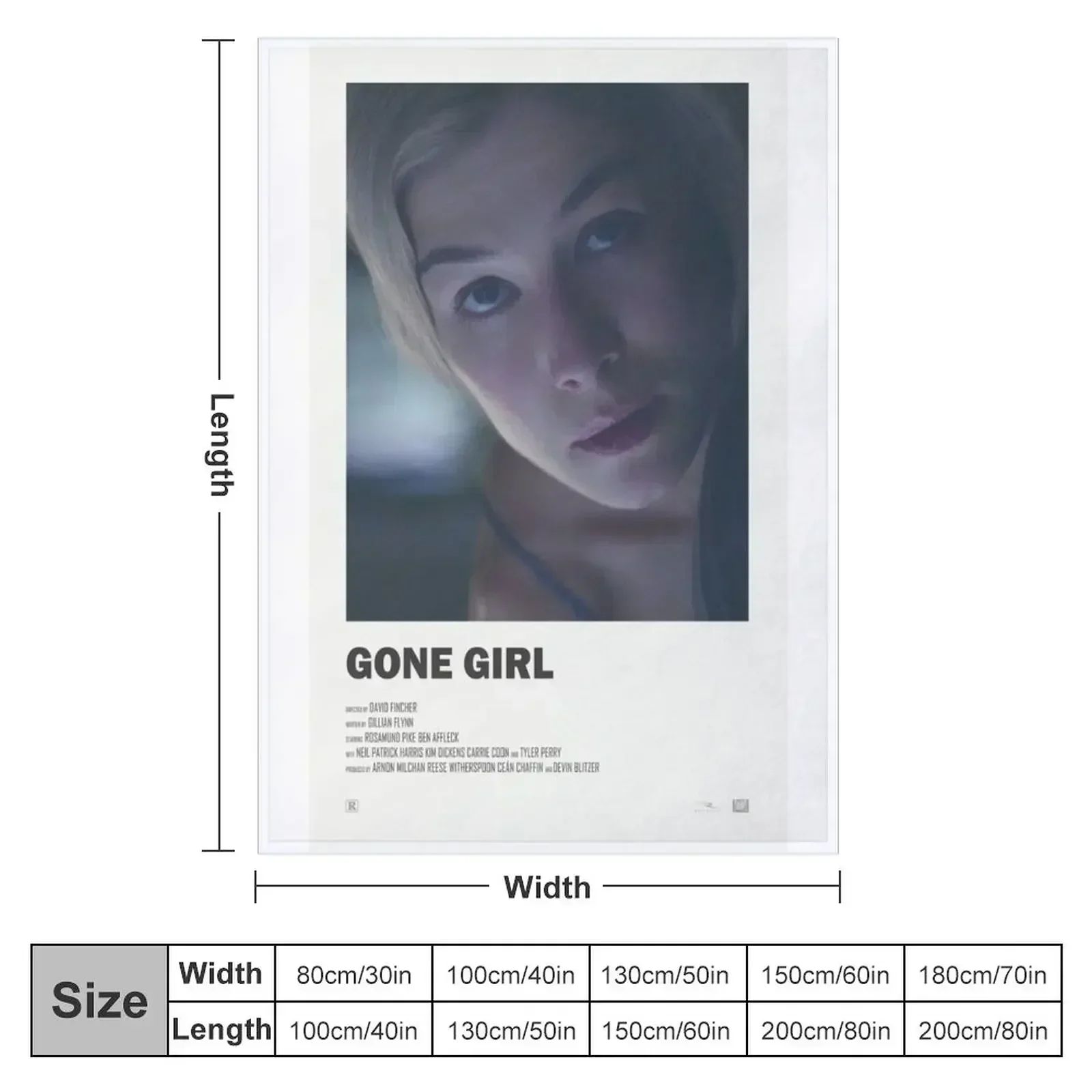 Gone Girl Movie Poster Throw Blanket Retros Loose Soft Big Cute Thin for winter Blankets