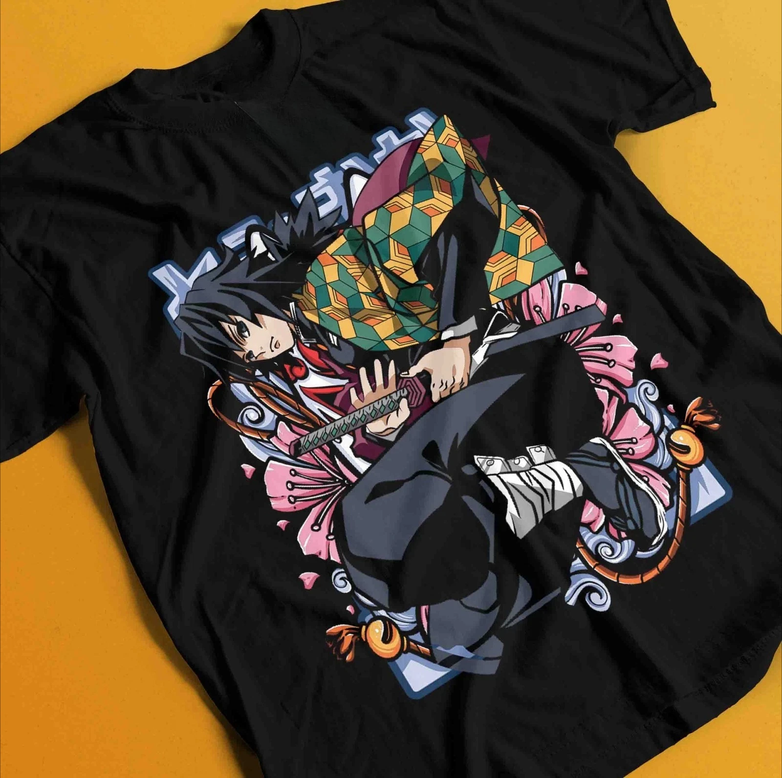 Demon Slayer Shirt Tomioka Giyu T-Shirt Tanjiro T-Shirt Muzan Doma Kokushibo T-Shirt Sommer-T-Shirt für Herren und Damen, atmungsaktives T-Shirt-Oberteil