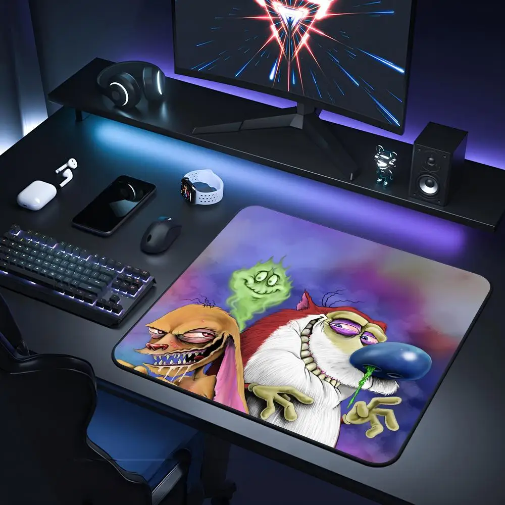 Ren And Stimpy Show Mouse Pad Gaming Laptops Keyboard Mat Deskmat Pc Accessories Desk Protector Mousepad Gamer Mats Anime Mause