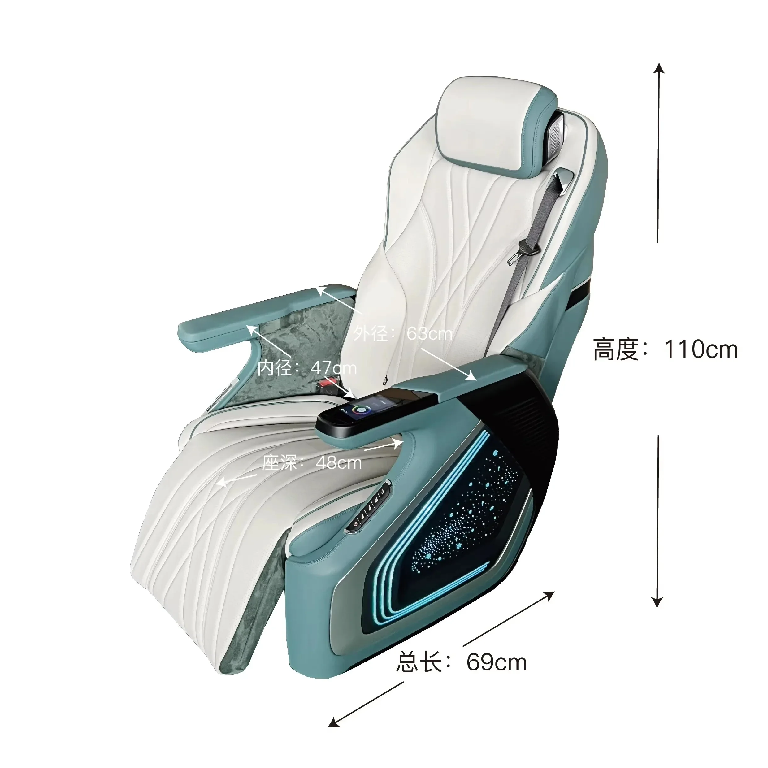 

Luxury high-end commercial modified car seat with custom logo for MPV van Vito Metris Vclass W447 sprinter Hays roller coaster