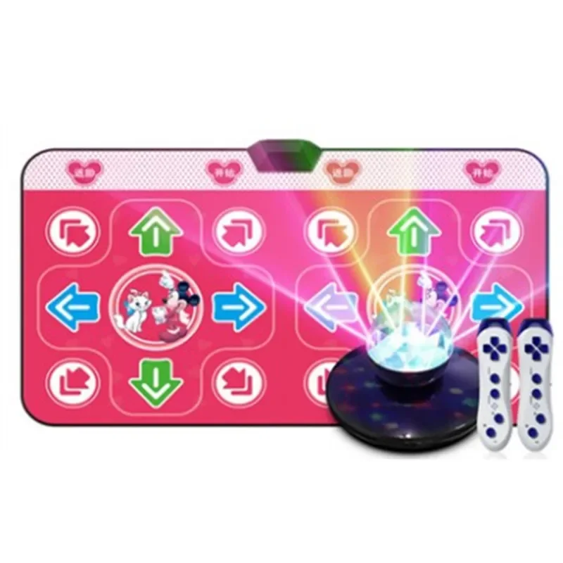 Double Wireless Dancing Mat Computer TV Dual Purpose Yoga Fitness Game Mode Dual Somatosensory 2 Gamepad Games Console with Host