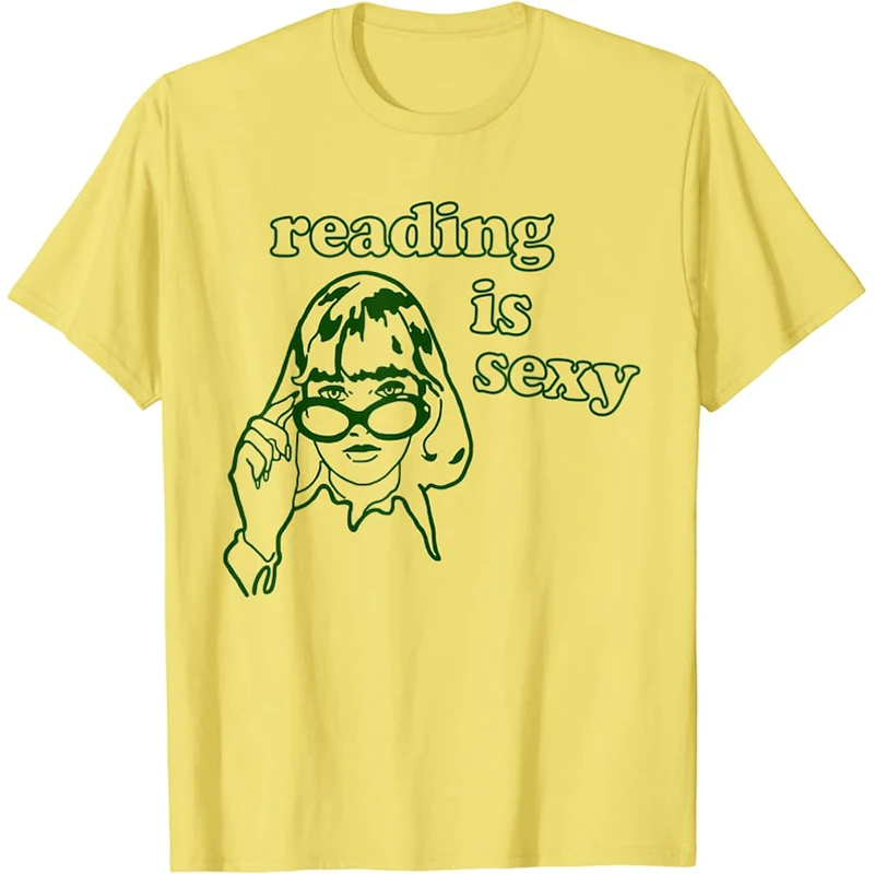 Reading Is Sexy Book Lover Women T Shirt Cotton Harakuju T-shirts Ladies Gilmore Girls Gift Short Sleeve O Neck Gothic Clothes