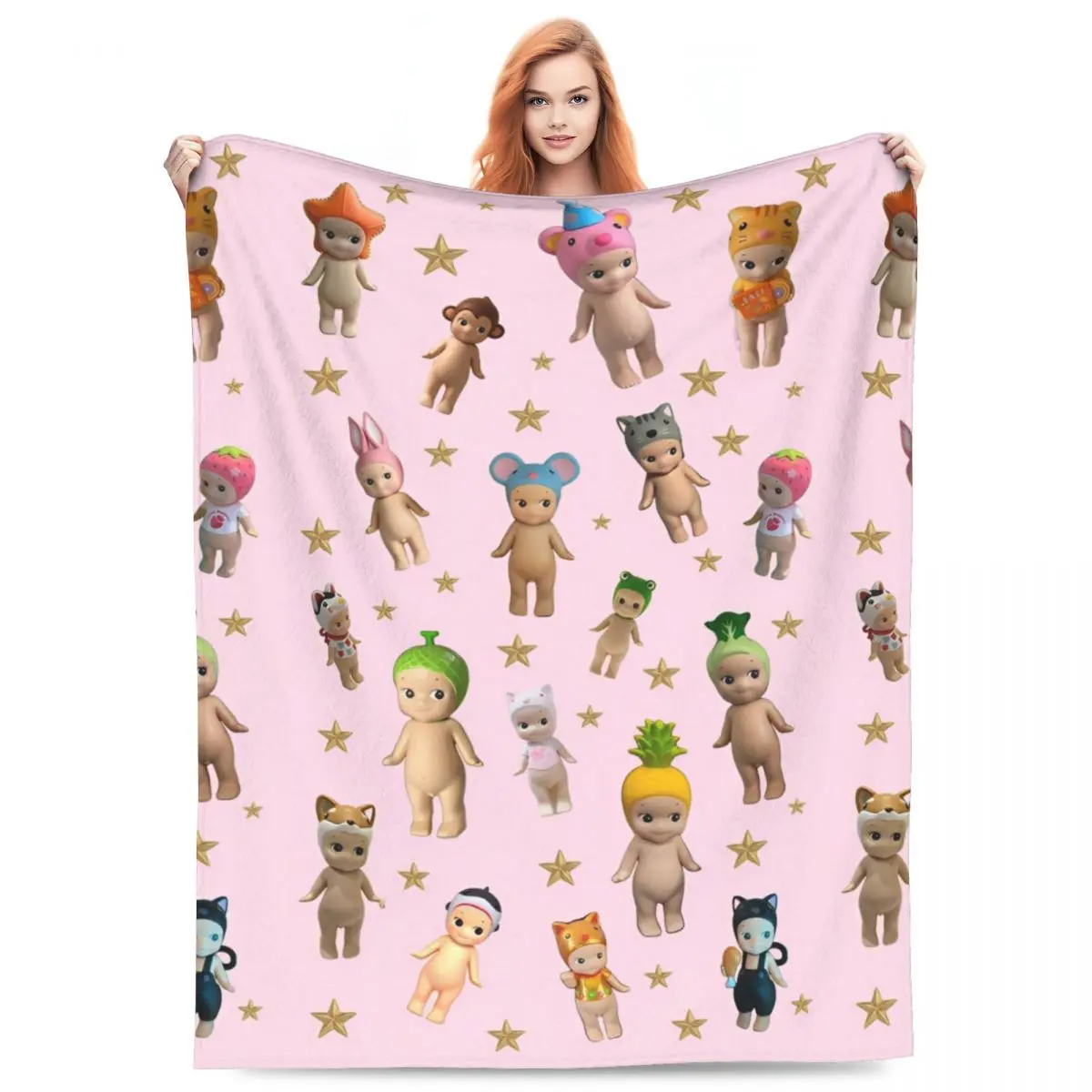 Comfortable Sonny Angel Blanket Merch Bed Decorative Throw Blankets Warm Flannel for Travel