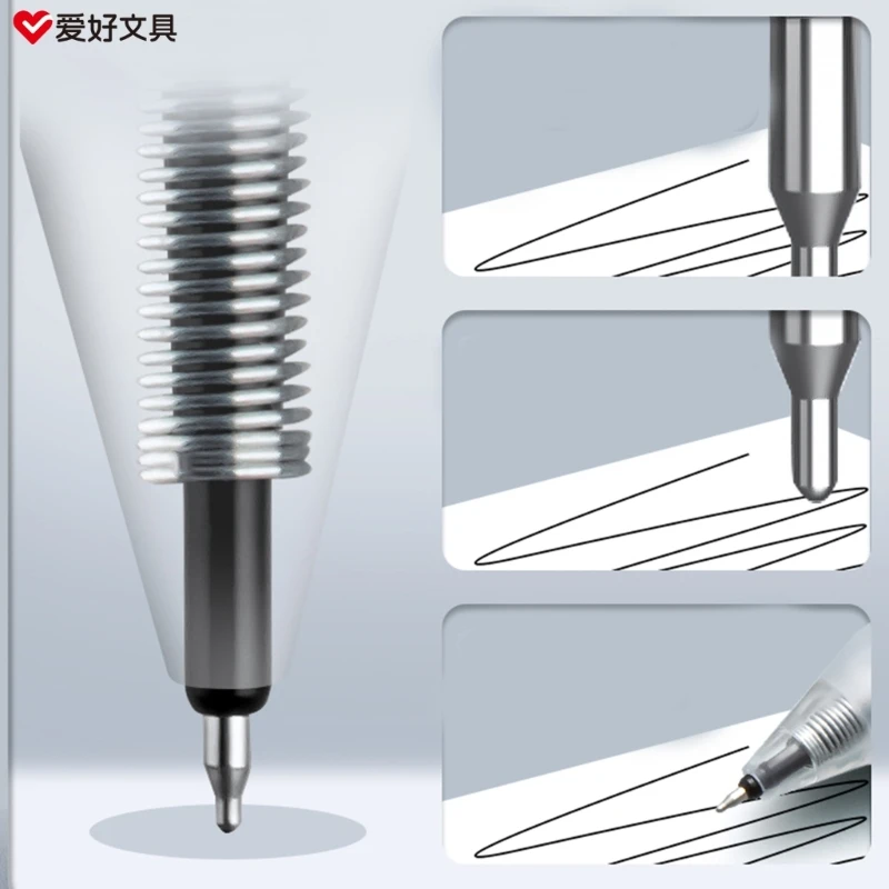 0.5mm Gel Inks Pens Rollerball Inks Straight Liquid Gels Pen Roller Pen Refill Writing Liquid Inks Quick-Dry Pen Refills K1KF