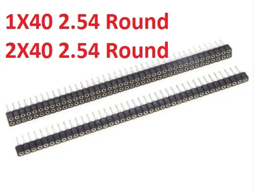 5PCS 1*40 Pin FeMale Pin Header Strip 2x40 2*20 1*50PIN 2.54mm 1.27mm 2.0mm Double Row Round Right Angle