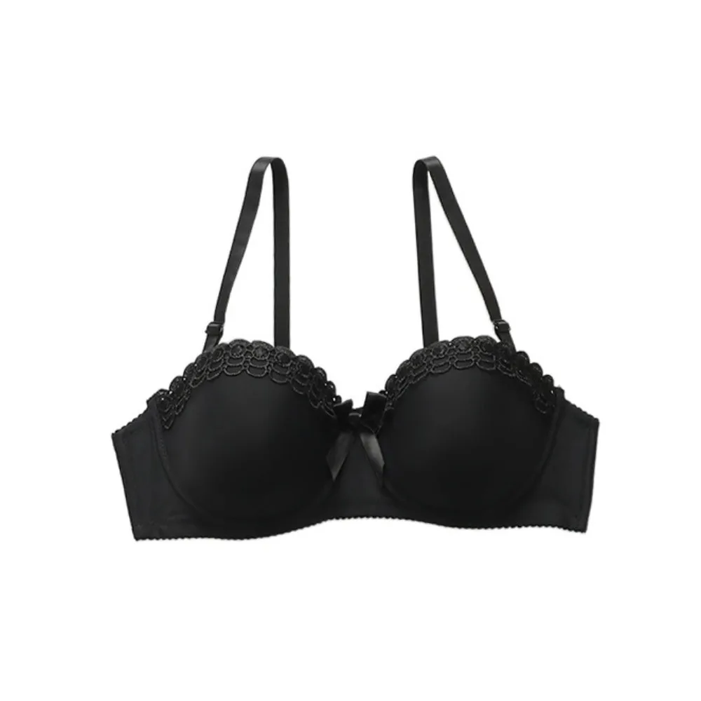 

Comfortable Gathered Deep V Bra Shockproof Underwear Lace Bras Lingerie Anti-sagging Bras for Women Gift