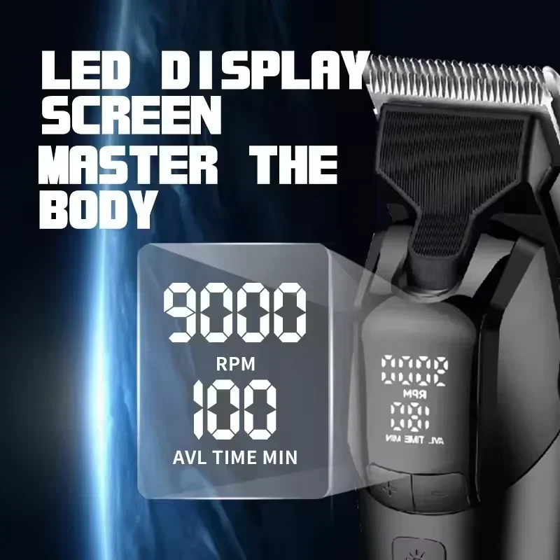 Kemei KM-1858 9000RPM 10W Hair Clipper KM-264 Rechargeable Electric Trimmer Original KM-T95 Shaver for Men Barber Clippers Kit