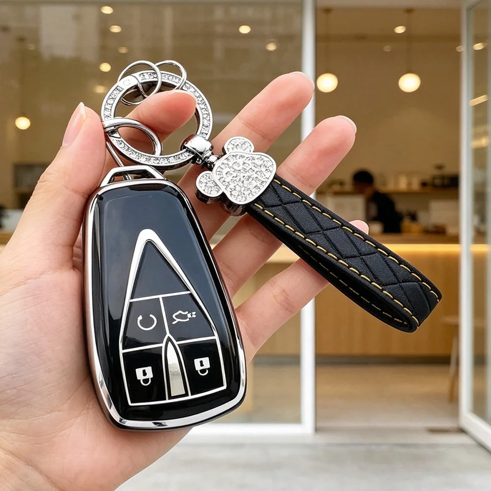 4 Buttons TPU Car Key Case Cover for Changan UNIT UNIK CS35PLUS CS55 PLUS CS75 PLUS Oshan X7 X5 Keychain Auto Accessories