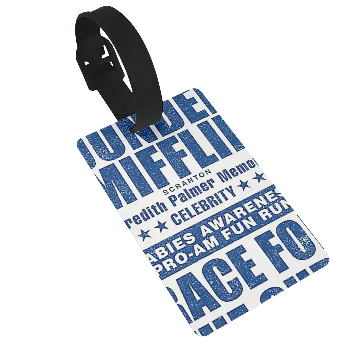 Dunder Mifflin Rabies Awareness Race For The Cu Luggage Tags Suitcase Travel Baggage Boarding Tag Label Holder ID Name Address