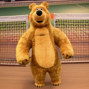 نفخ مارثا العملاق دب زي للبالغين براون الدب التميمة شخصية كرتون غريب زي هالوين حفلة المشي لمسافات طويلة أعلى 10 مبيعات للدب العملاق الخيالي - رقم 10