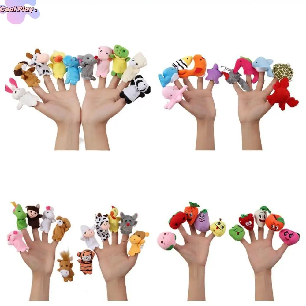 Brinquedo educativo mini animal fantoche de mão segurança animais do mar boneca dedo fantoche brinquedo conjunto brinquedos sensoriais coloridos