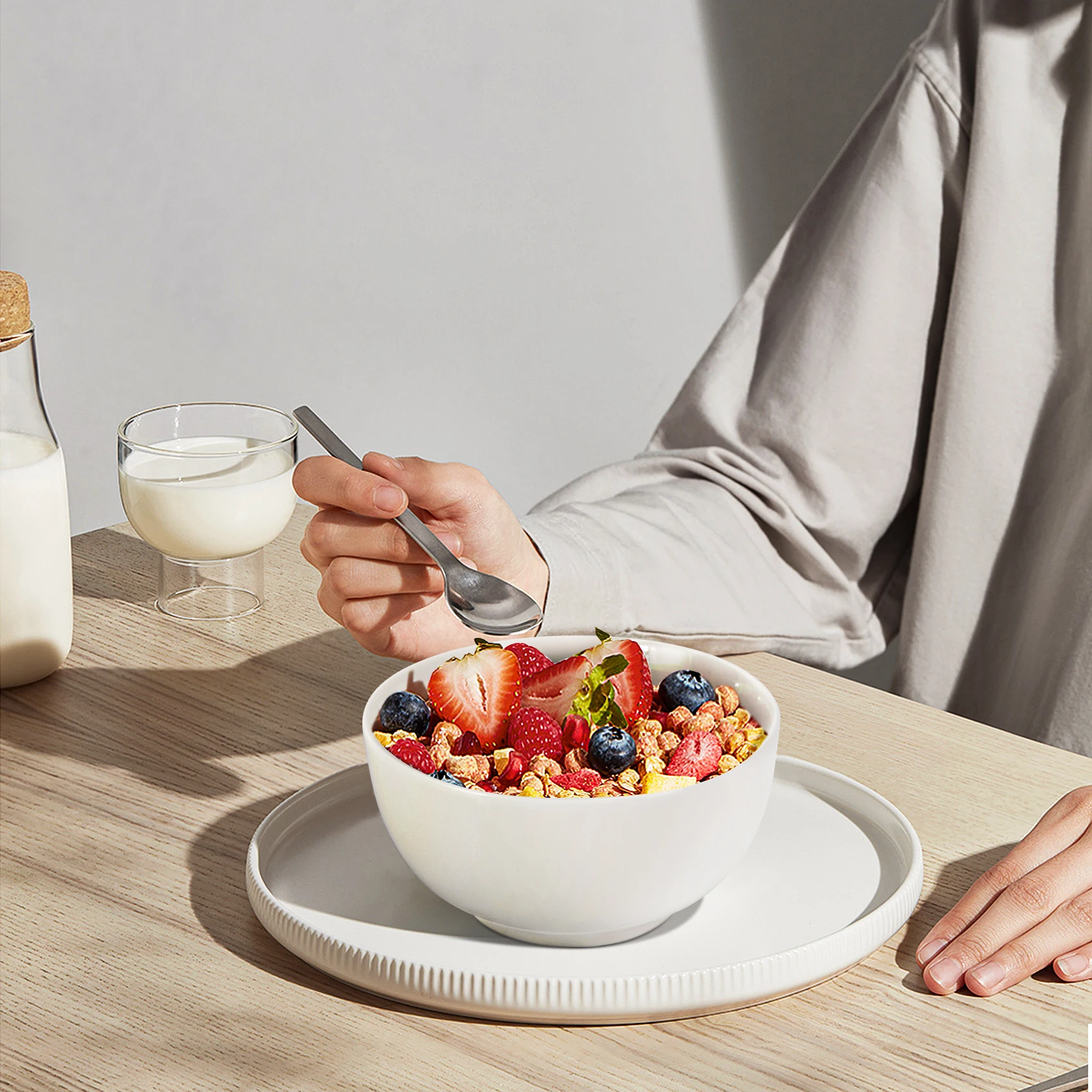 8-Pack 10oz White Porcelain Bowls – Microwave & Dishwasher Safe 3