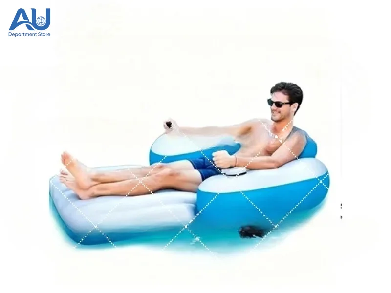 Inflatable Single Pontoon Chair with Electric Propeller for Water Driving Floating Fun