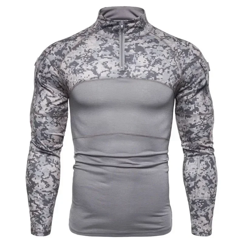 Men's Camouflage Long Sleeve T-shirt Fashion Casual Sports Outdoor Military  Long Sleeve Shirt