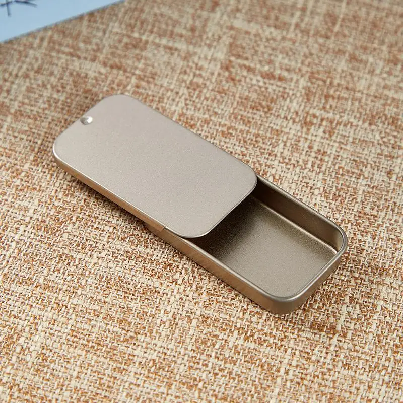Tinplate Mini Metal Box Slide Cover Storage Box Wedding Jewelry Pill Cases