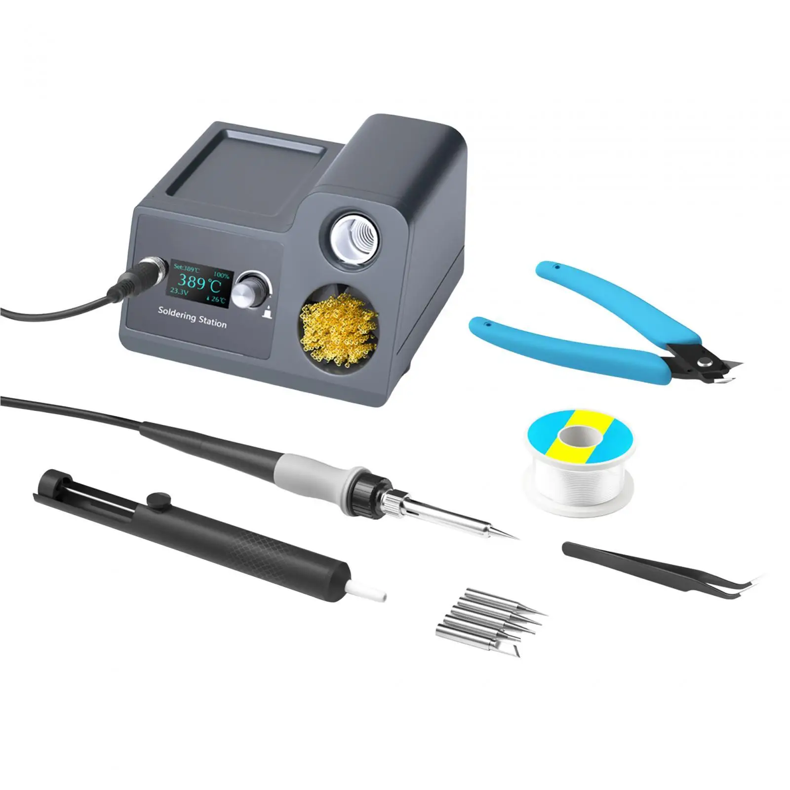 

Digital Soldering Station 65W Solder Station Welding Iron Kits Soldering Iron Kits for Hobby Electronics Welding Circuit Board