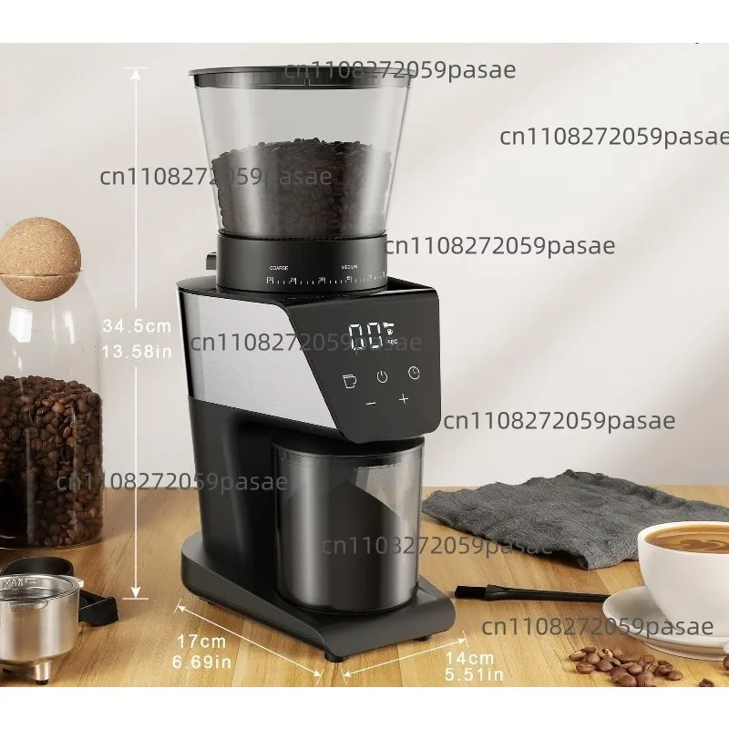 Electric Conical Burr Coffee Grinder, Coffee Mill, Powder Grinder