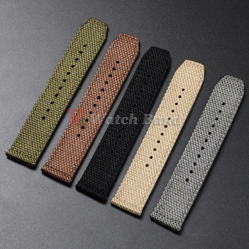 Premium Cotton Nylon Strap for Tudor for Omega Seamaster 20mm 22mm Quick Release Watchband for Panerai Military Sport Bracelet