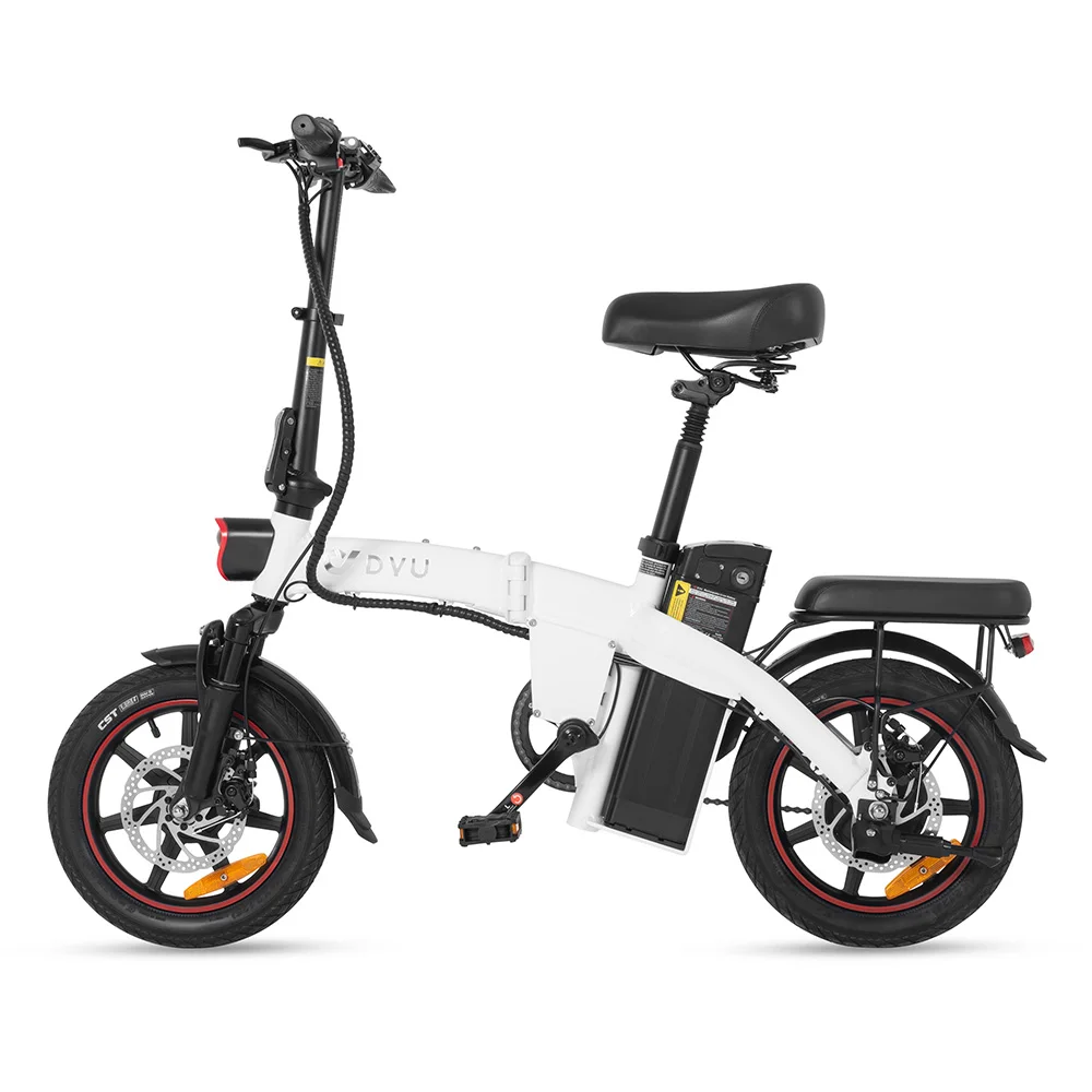 DYU A5 Electric Bicycle 14 inch 350W Folding Electric Bike 25km/h Speed 48V 7.5AH Lithium Battery 60KM Max Range Outdoor E-Bike