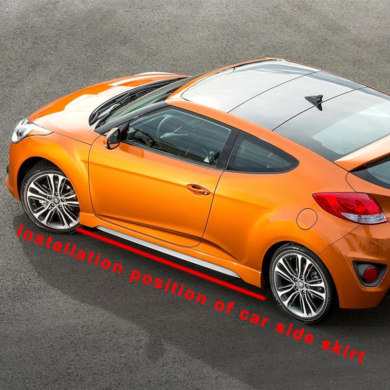 

High Quality Car Side Skirts Extensions Splitters Bumper Diffuser Spoiler Aprons Auto Accessories For Hyundai Veloster 2013-2017