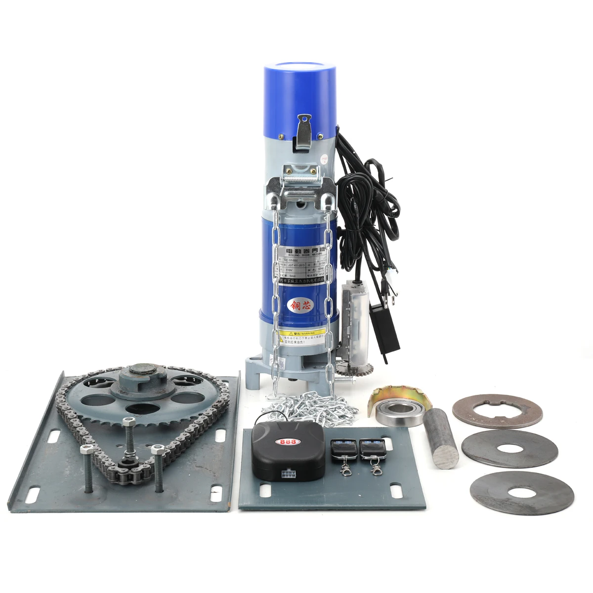 300W AC Rolling Door Motor Electric Garage Door Shutter 3Control 110V 600KG 412N.m