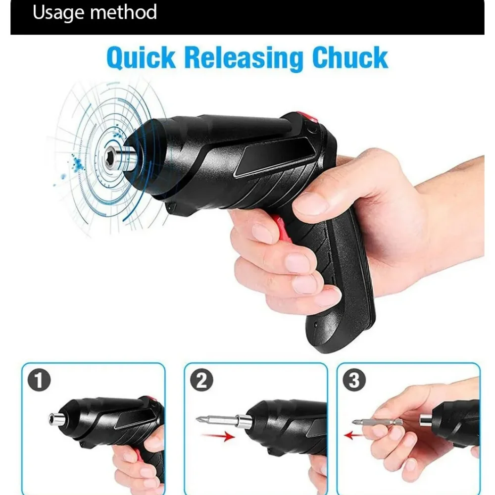 

HILDA Electric Screwdriver 3.6V Power Tools Household Maintenance Repair Mini Household Electric Drill Rotated Screwdriver