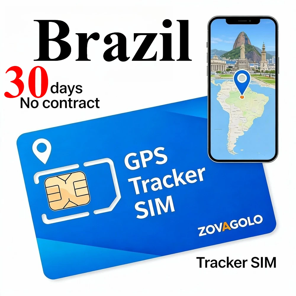 30 Days 30MB Data Only SIM for Brazil GPS Tracker Amazon Rainforest Logistics No Contract No Mandatory Bundled Renewal,
