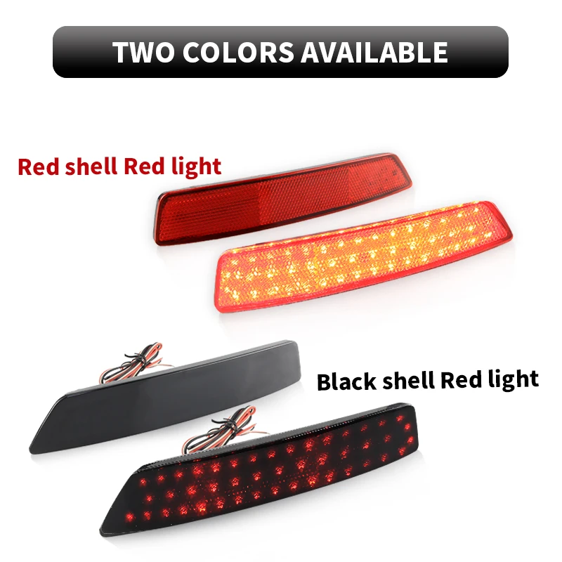 2PCS Smoked/Red Lens LED Rear Bumper Light For Honda New Fit 2020 2021-2024 12V Car Reflector Rear Stop Fog Light Lamp Assembly