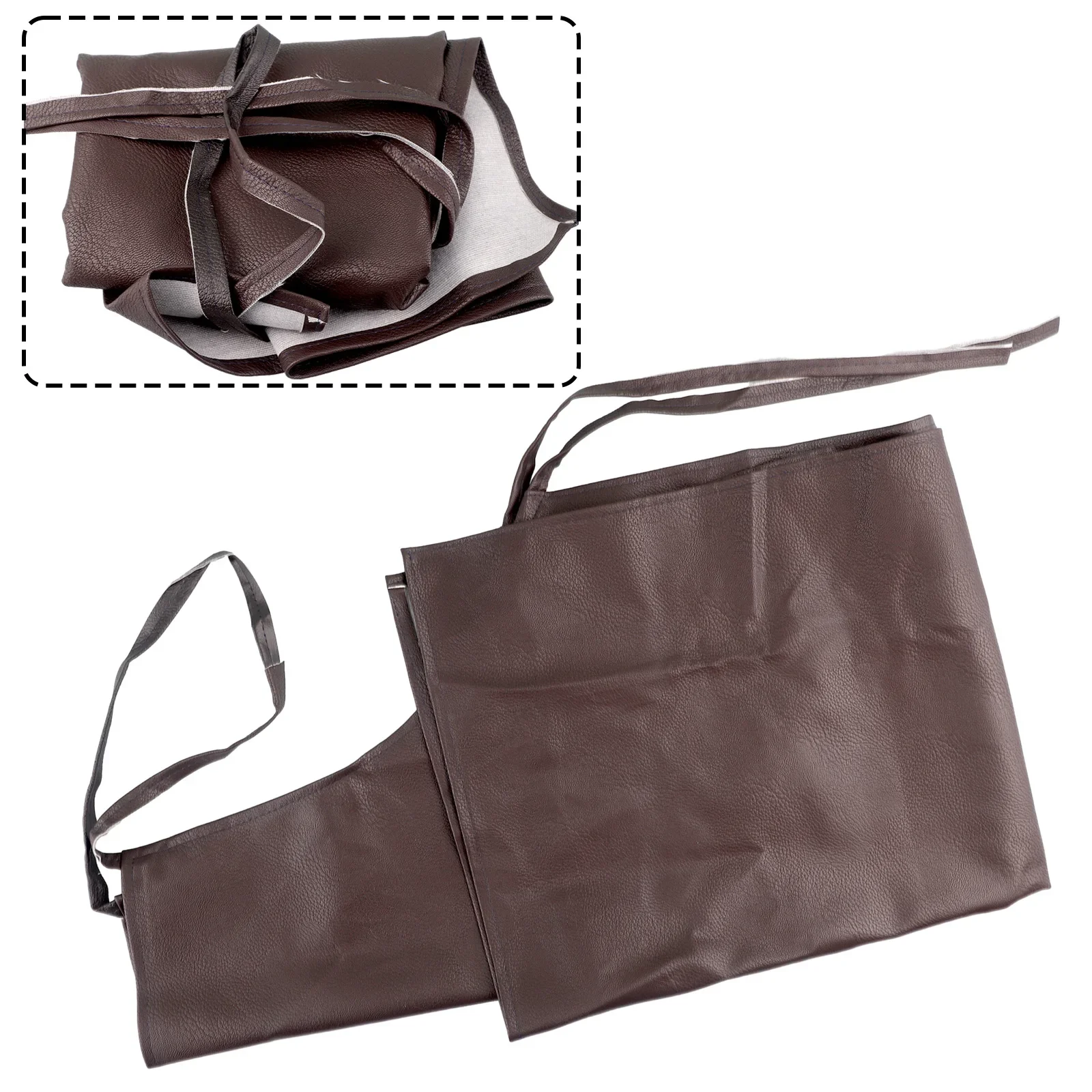 Polyurethane Leather Welding Apron Equipments Welder Welding Thermal Insulation Protection Wear Aprons 100x65cm Random Color