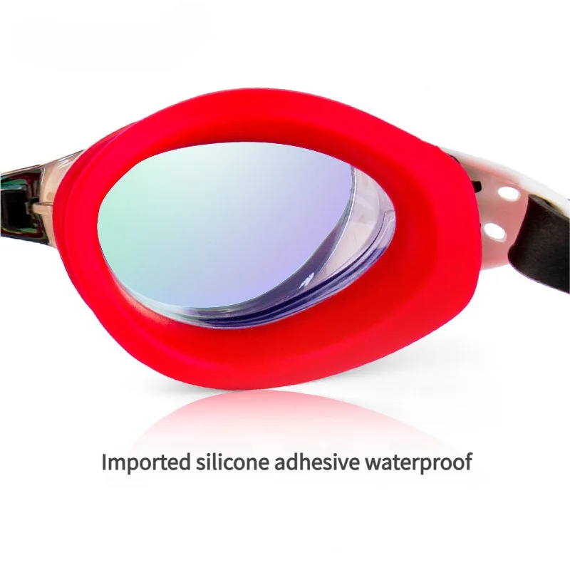 نظارات سباحة احترافية بإطار كبير من السيليكون مقاومة للماء ومضادة للضباب عالية الدقة للجنسين