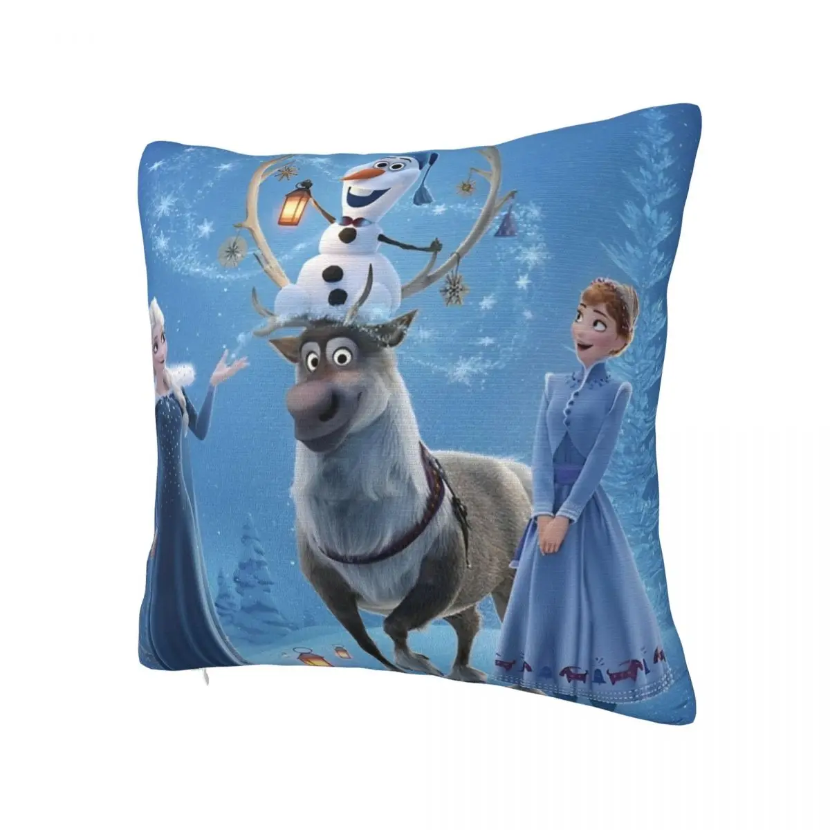 Frozen Elsa Princess Olaf Pillowcase Printed Polyester Cushion Cover Cartoon Pillow Case Cover Seater Zippered 45X45cm