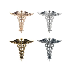 Medical Caduceus Brooch Snake Stick Wings Lapel Pins Jewelry Medical Wellness Symbol Logo Backpack Badge Gifts for Doctors Nurse