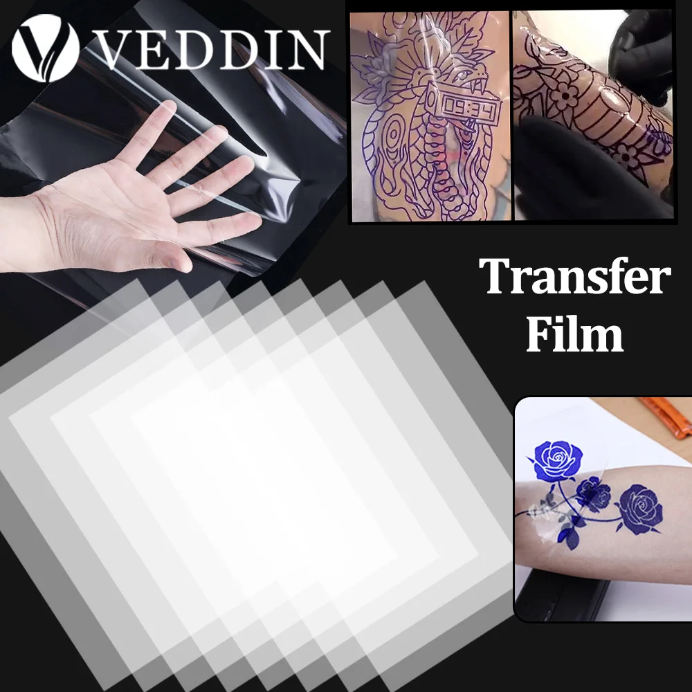 

100/50pcs Transparent Tattoo Transfer Paper Film Tattoo Stencil Clear Thermal Tattoo Transfer Film Paper Tattoo Accessories