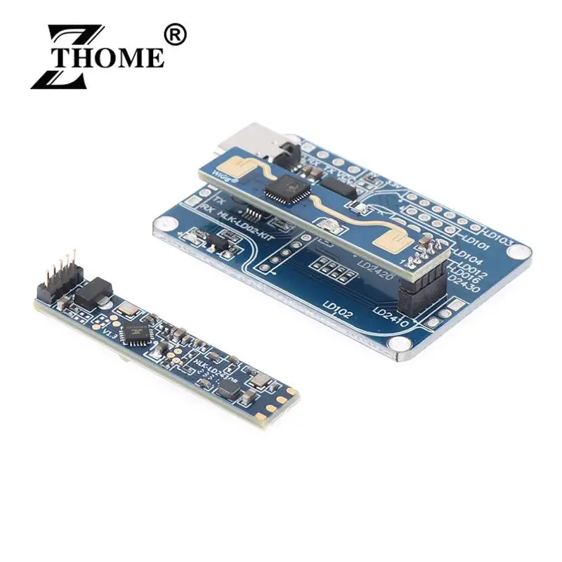 LD2410B Test Kit LD2410 FMCW 24G Smart Human Presence Status Sensing Radar Heartbeat Detection Sensor Module High Sensitivit