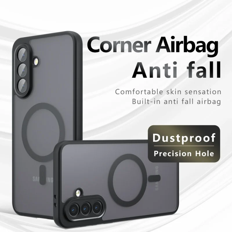 

For Samsung Galaxy A56 A55 A36 A35 A34 A25 5G Case Magsafe Drop-proof Built-in Airbag Corner Non-yellowing Material Soft Cover