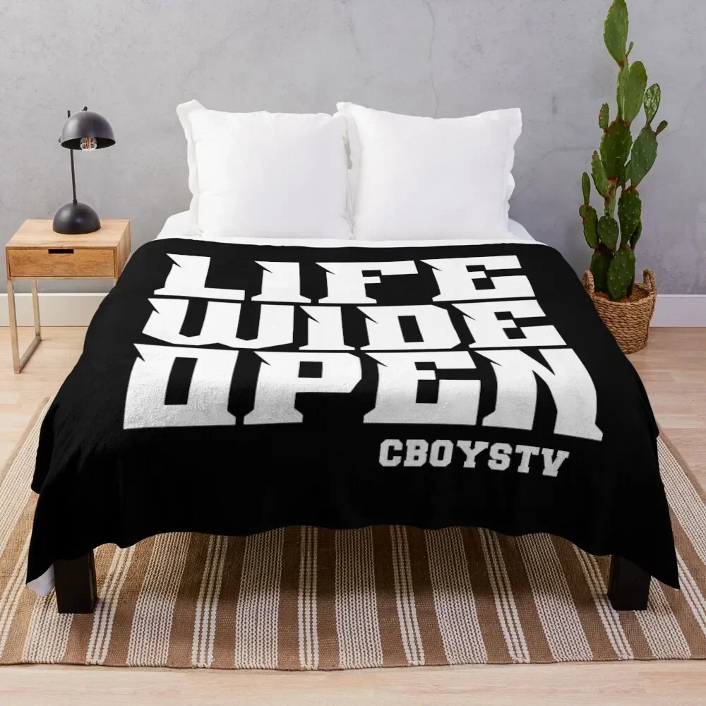 

Cboystv Merch Life Wide Open Throw Blanket Cute Plaid Soft Plaid Beautifuls Blankets