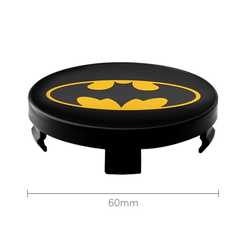 4Pcs 56+60mm Car Styling Bat Emblem Badge Sticker Car Wheel Hub Center Caps Rim Cover Stickers Decorative Auto Accessories