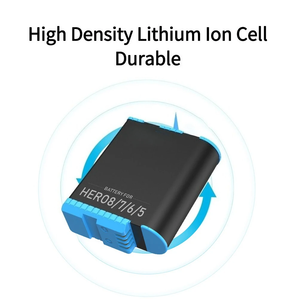 For GoPro Hero 5 6 7 8 Battery 3.85V 1220mAh Replacement Li-ion Battery for GoPro 5/6/7/8 Black Action Camera Accessories view 6