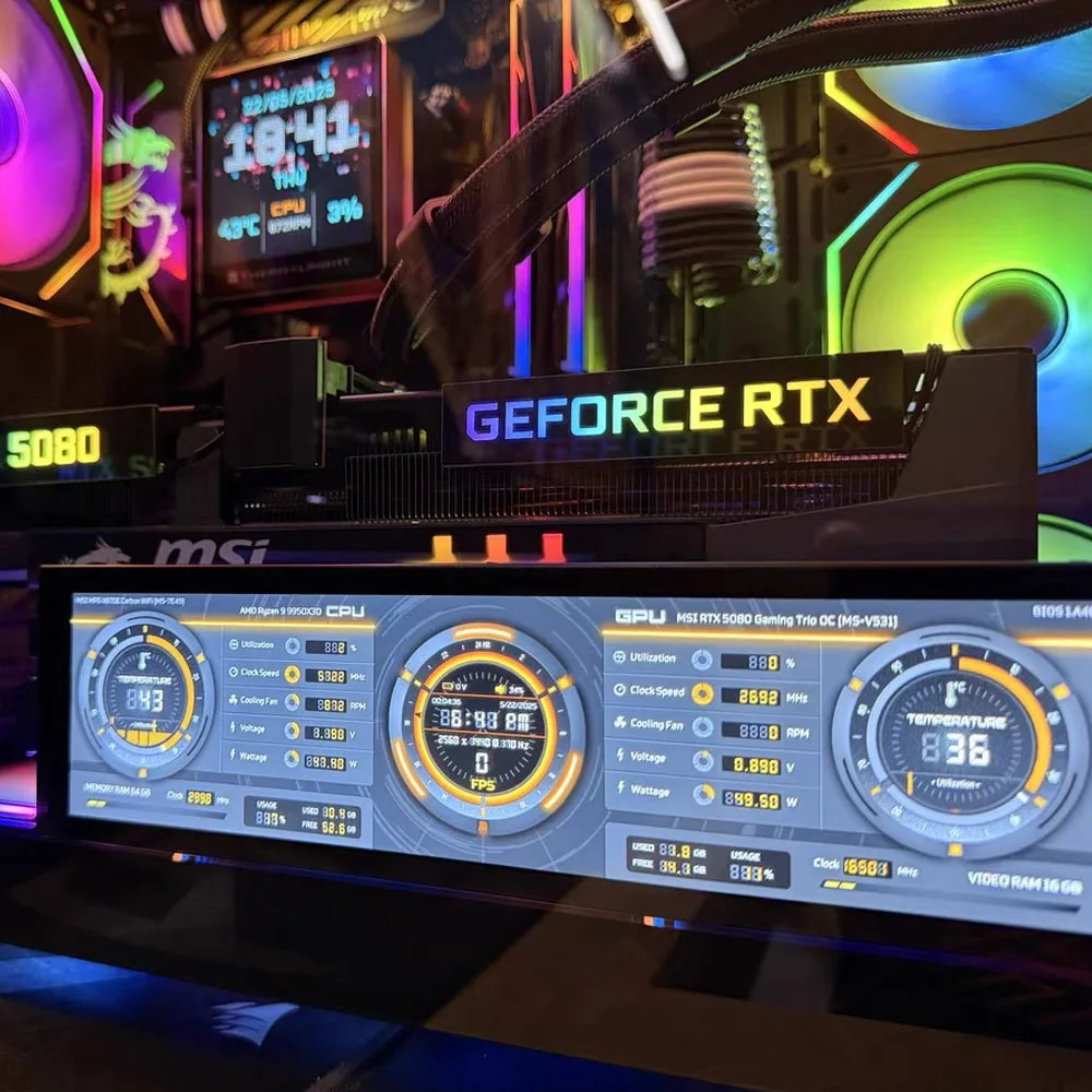 

ARGB 5090 5080 GPU Lighting Panel,RTX4090 4070 VGA Backplate,MOD 3090 Video Card Side Plate,Gamer Cabinet Faith Lamp AURA SYNC