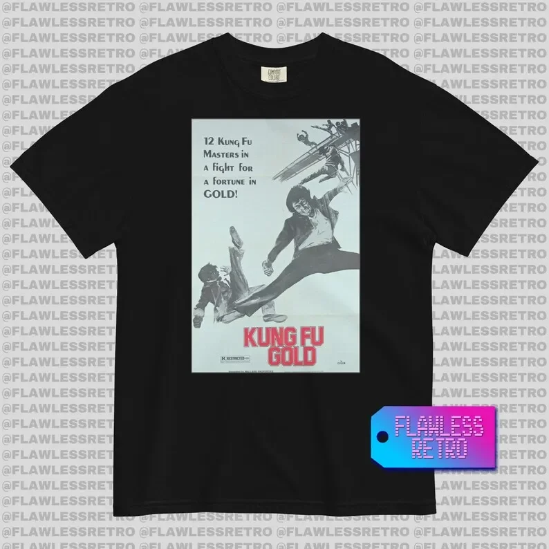 

Kung Fu Gold Retro Movie Poster Tee