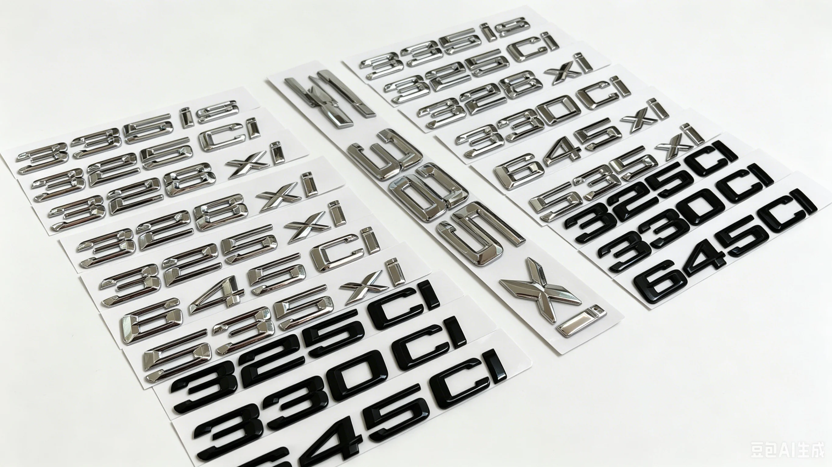 ABS Carta Número Tronco Adesivo Do Carro, 325Ci 330Ci 645Ci 325xi 528xi 335ix Emblema para BMW E46 E90 E91 E92 Sports Car Roadster Coupe
