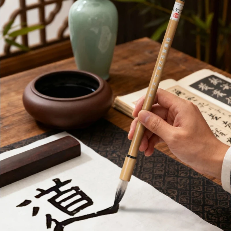 Special Cao Quanbei Clerical Script Calligraphy Brush Pen Set Multiple Hairs Seal Script Writing Brushes Pen Student Beginners