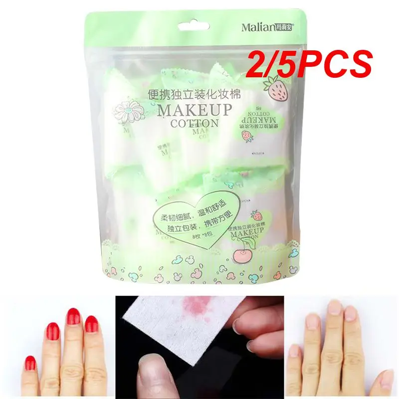 2/5PCS Pieces Of Makeup Remover Cotton Portable And Individually Packaged Cotton Disposable Cleansing Cloth Facial Beauty Tools