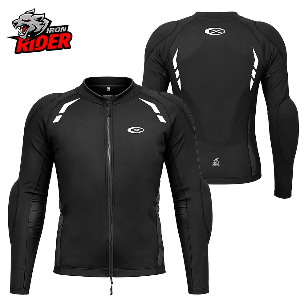 Men's Motorcycle Soft Armor Summer Breathable Reflective Riding Armor Built-in Protective Gear Motorcycle Riding Armor Pants