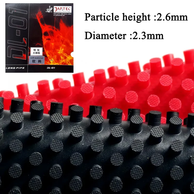 Extra Soft Table Tennis Rubber Large Pimples 2.6mm Particle Height OX Long Pimples Sinking Weird Ping Pong Rubber image 2
